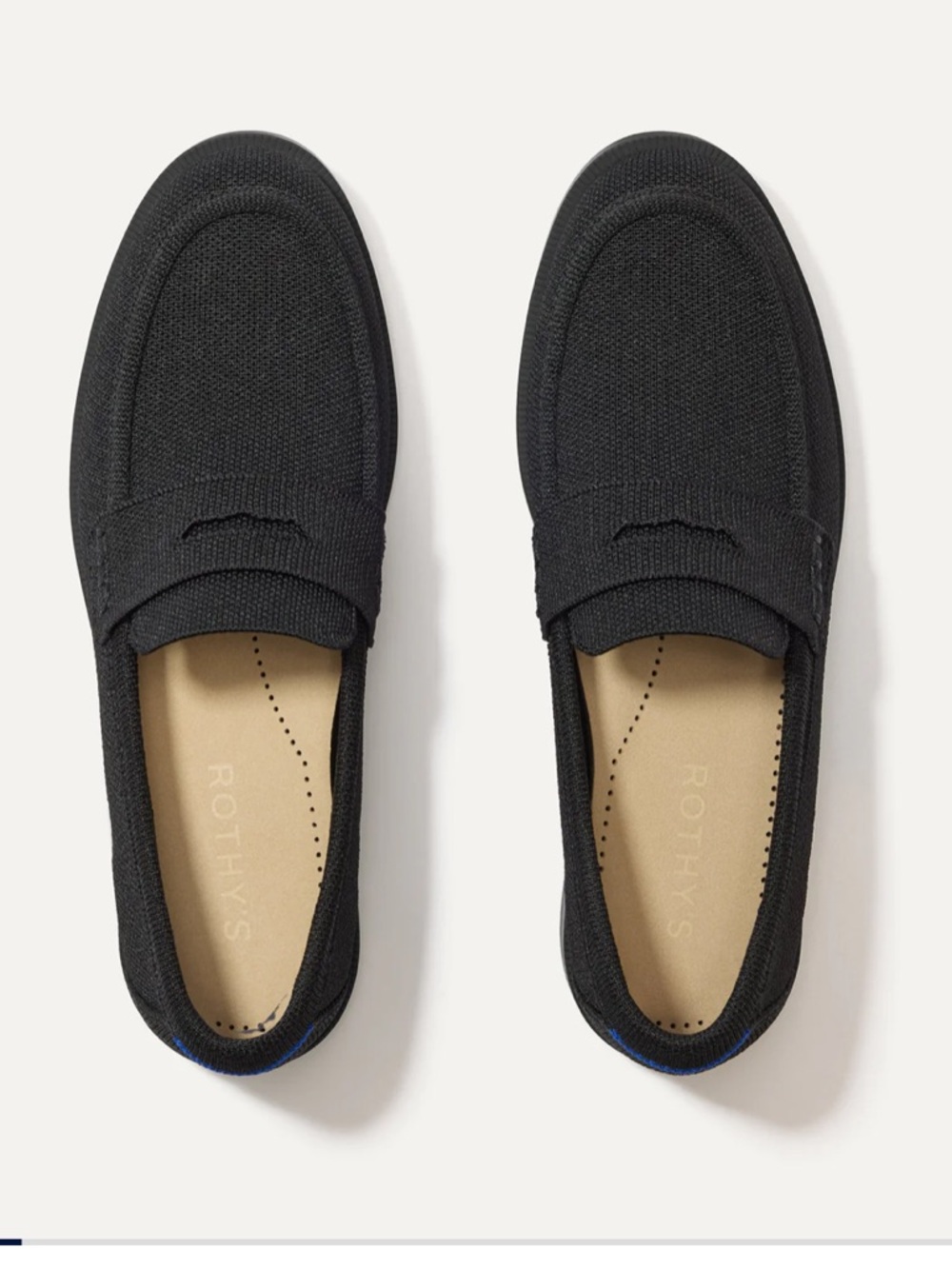 Rothy's women’s  Black Knit Penny Loafers
